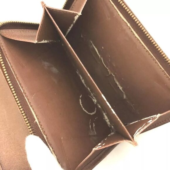 064141AW (K1) Louis Vuitton Wallet Porte Monnaie Brown Monogram - Picture 6 of 9